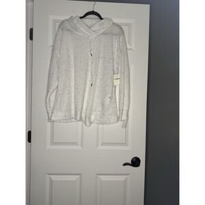 The Sweatshirt Project Marled Waffle Knit Cowl Neck Sweater Xl  Buttons  Nwt